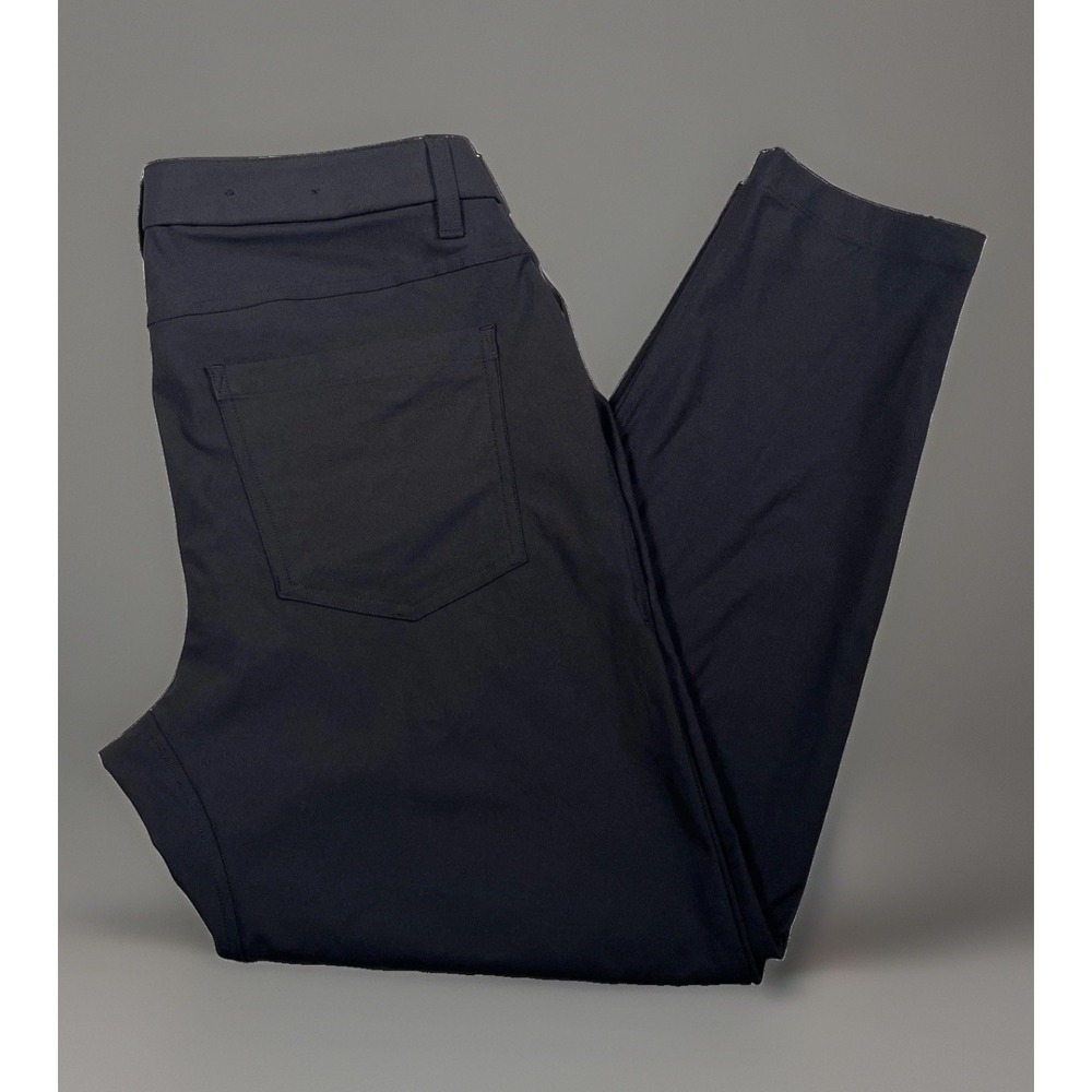 Lululemon ABC Slim Fit Pant Men 32 Black Warpstreme 5 Pocket Chino LM5AQRS